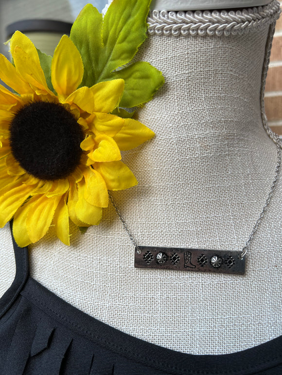 Boot Bar Necklace