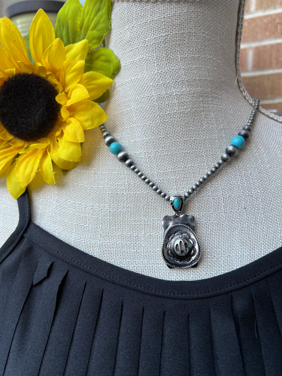 Hat Turquoise Necklace