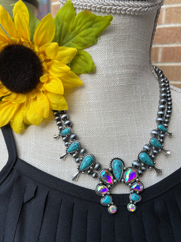 Bling Turquoise Necklace