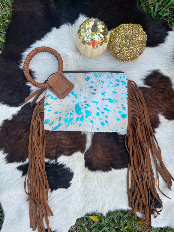 Turquoise Cowhide Bag