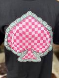Pink Checker Spade T-Shirt